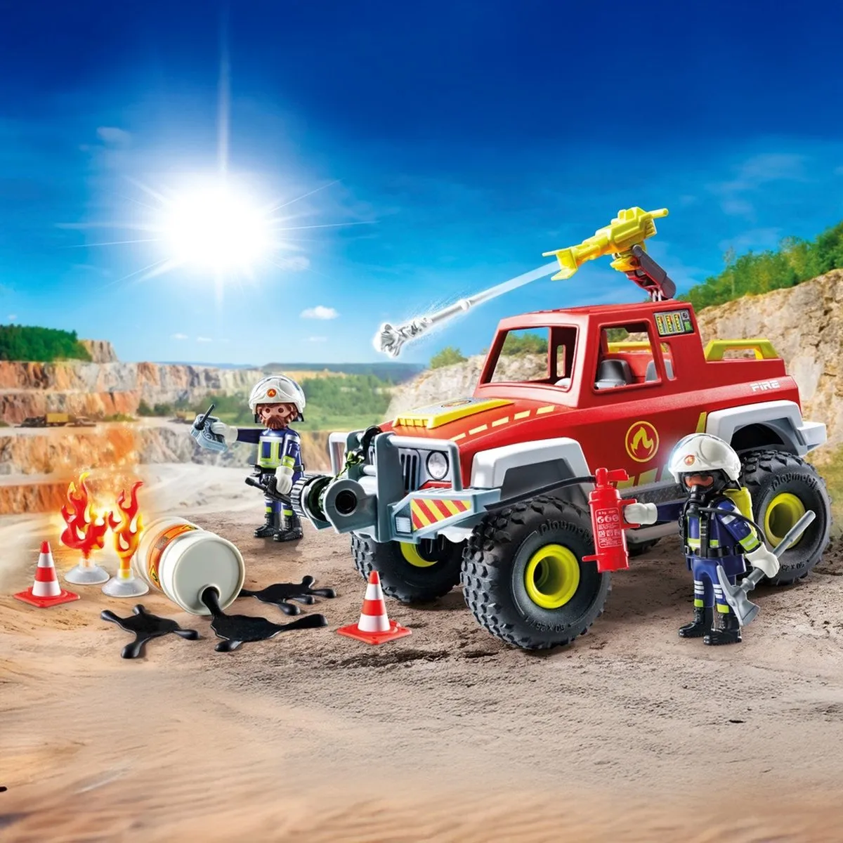 Playmobil Action Heroes Brandweerwagen 71824