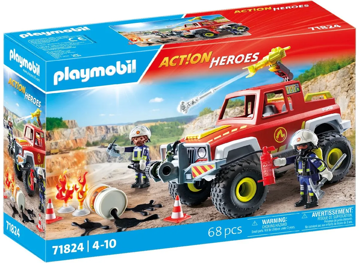 Playmobil Action Heroes Brandweerwagen 71824