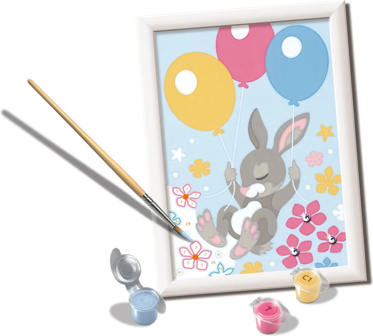 Ravensburger CreArt Flying Bunny Schilderen op nummer - Multicolor