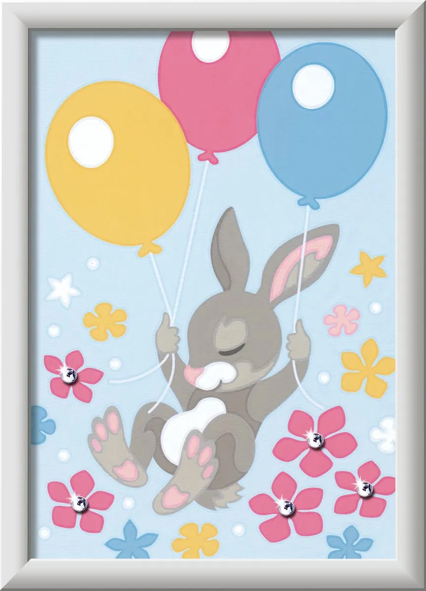 Ravensburger CreArt Flying Bunny Schilderen op nummer - Multicolor