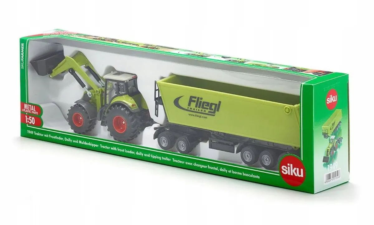 SIKU Speeltrekkerset met Aanhanger Metaal & Plastic - afbeelding 2 van 4
