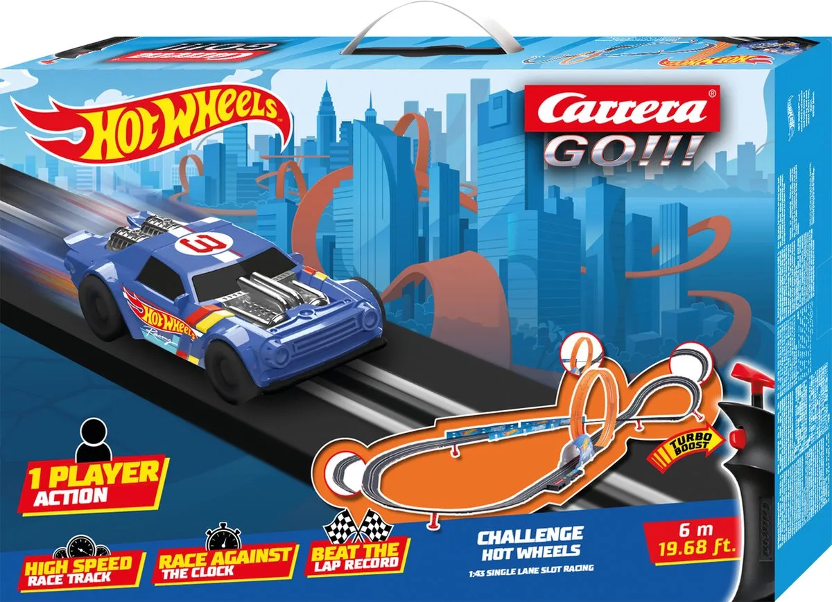 Carrera Go!!! Racebaan Blauw Night Shifter vs. Rood HW50 Concept 6m