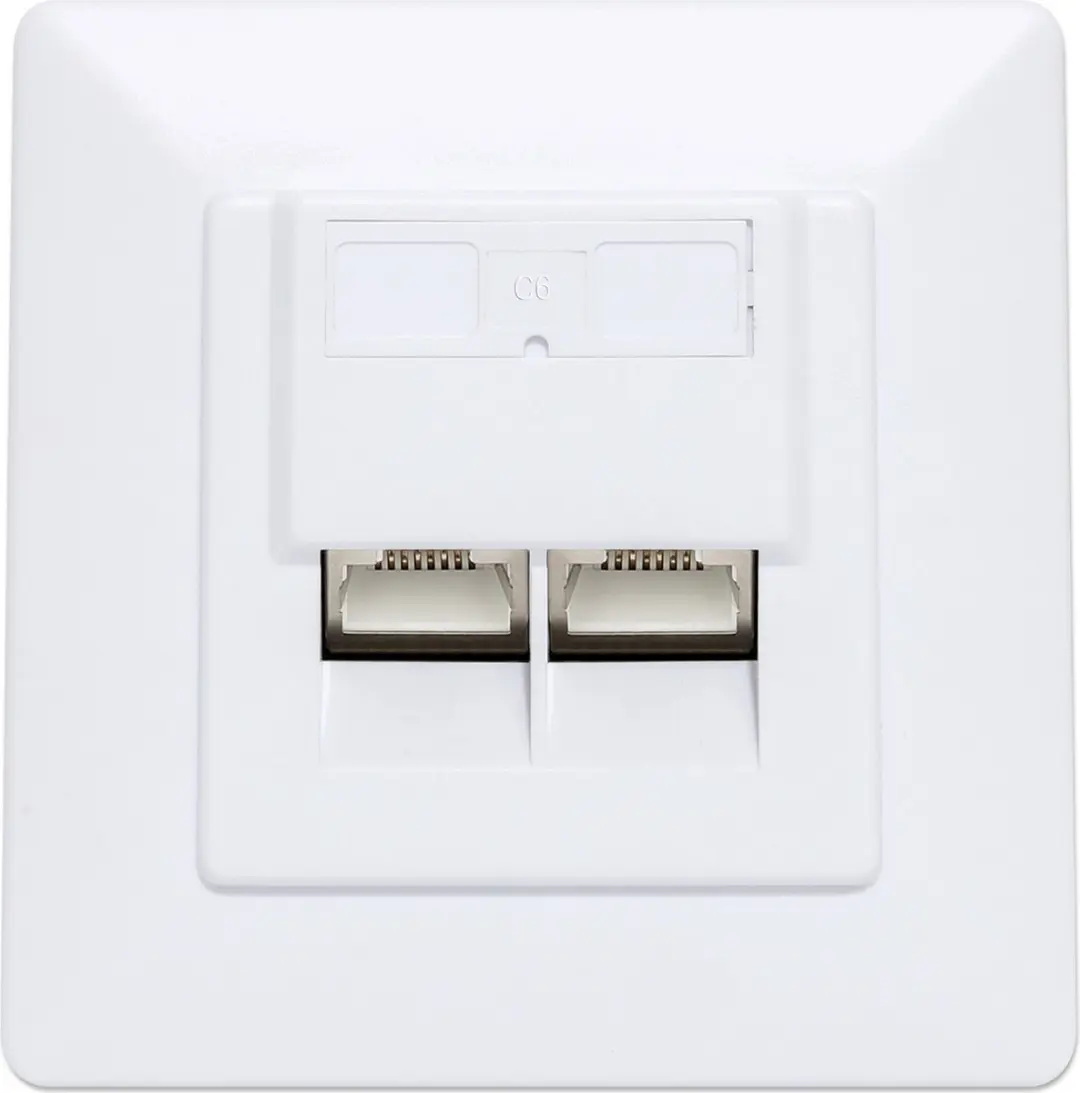 Manhattan Intellinet 2-Poorts Cat6 10G RJ45 Netwerkbus - Wit - afbeelding 3 van 6