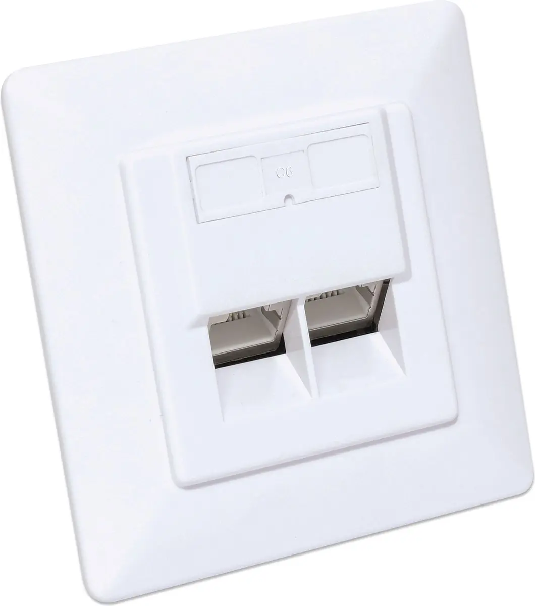Manhattan Intellinet 2-Poorts Cat6 10G RJ45 Netwerkbus - Wit - afbeelding 5 van 6