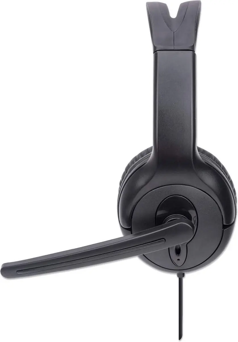 Manhattan Mono Serie USB Hoofdtelefoon - Zwart - afbeelding 6 van 6