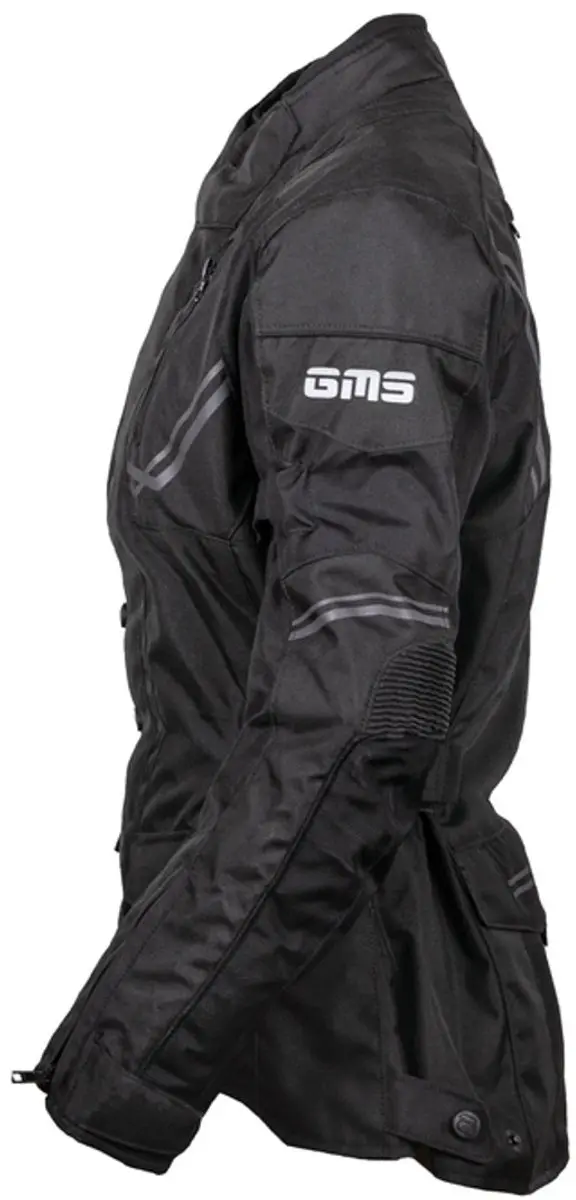 Gms Taylor Dames Motorjas - Zwart 10XL - afbeelding 2 van 6