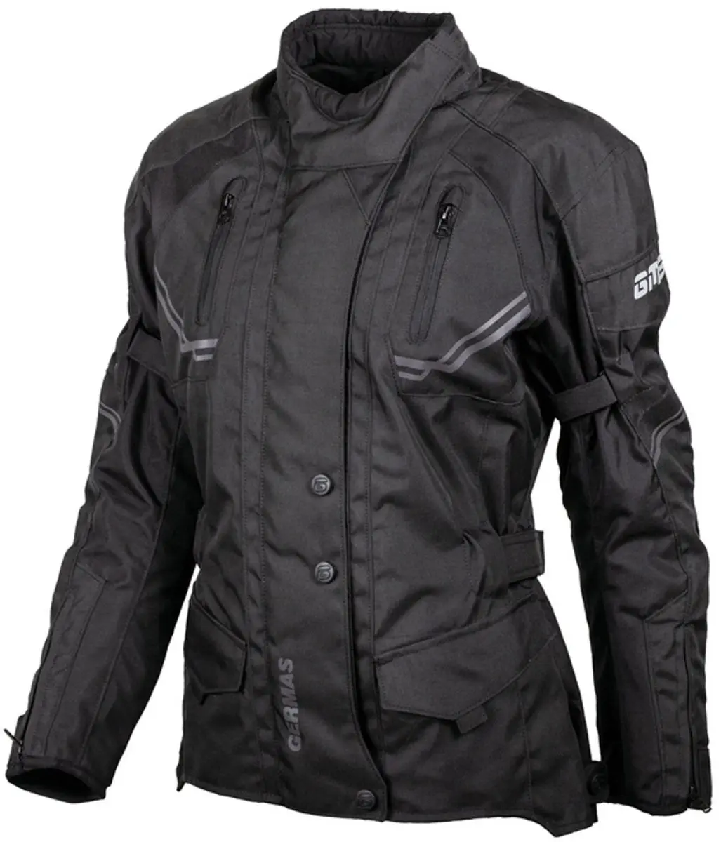 gms Taylor Dames Zwarte Textiele Motorjas