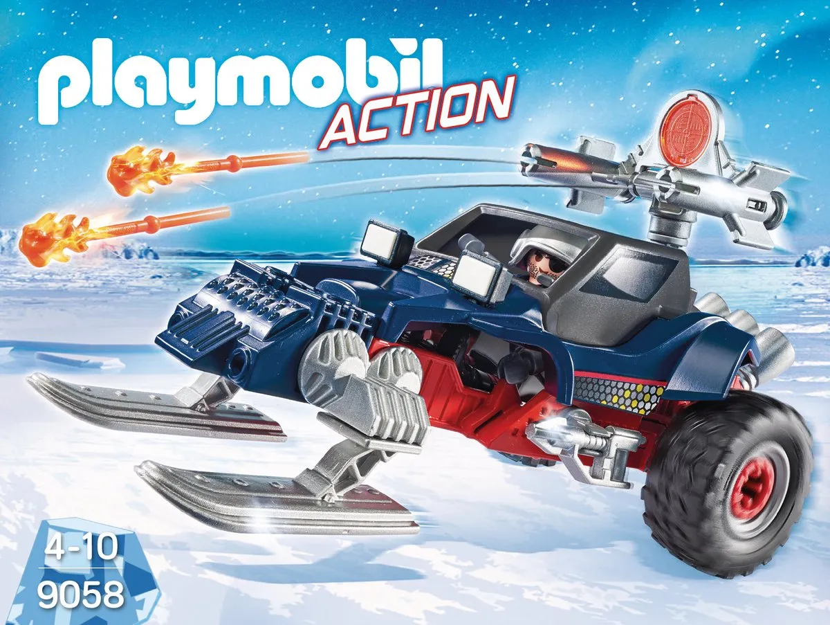 Playmobil Sneeuwscooter met Ijspiraat 9058 - Meerkleurig