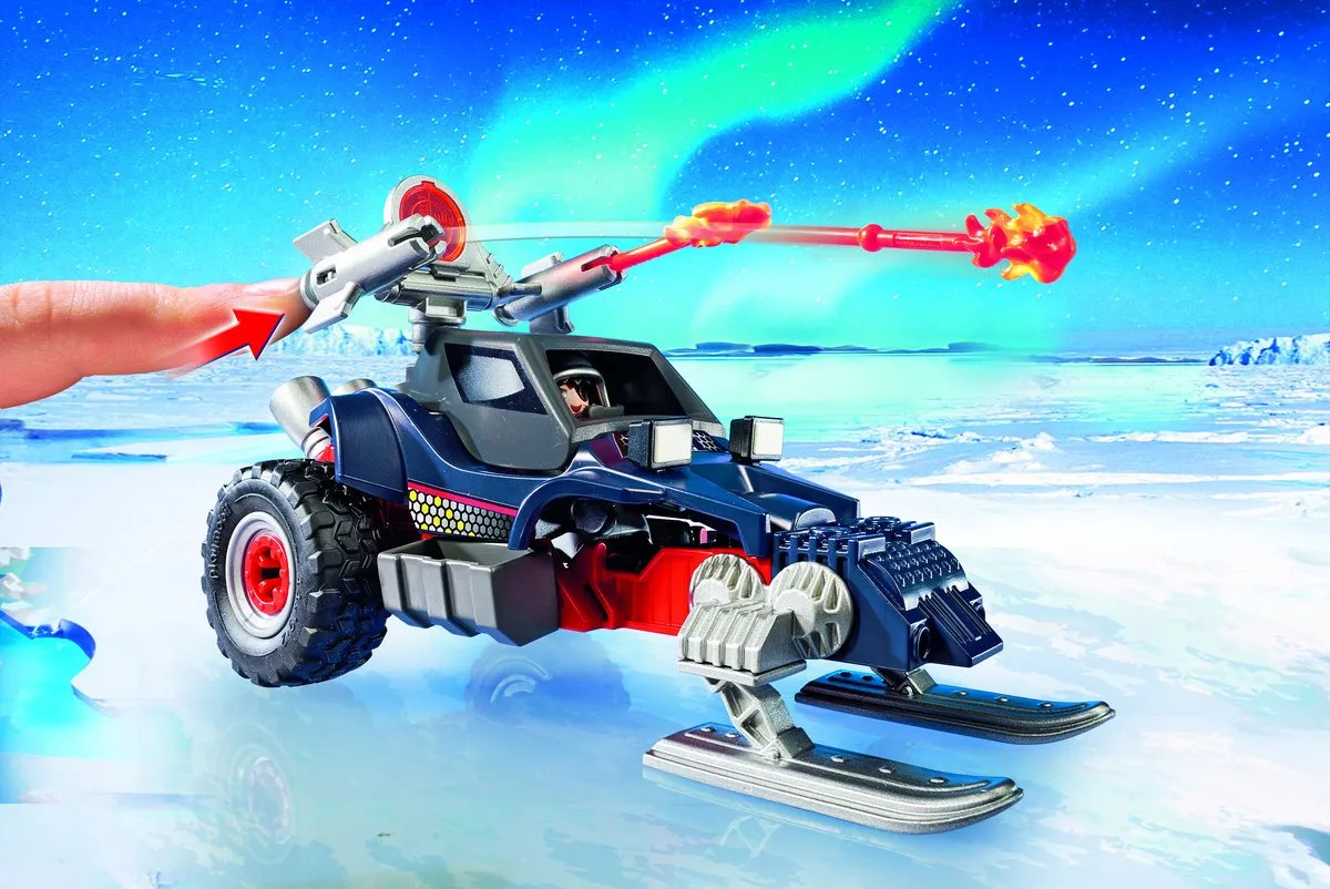 Playmobil Sneeuwscooter met Ijspiraat 9058 - Meerkleurig