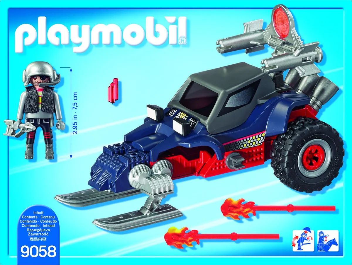 Playmobil Sneeuwscooter met Ijspiraat 9058 - Meerkleurig