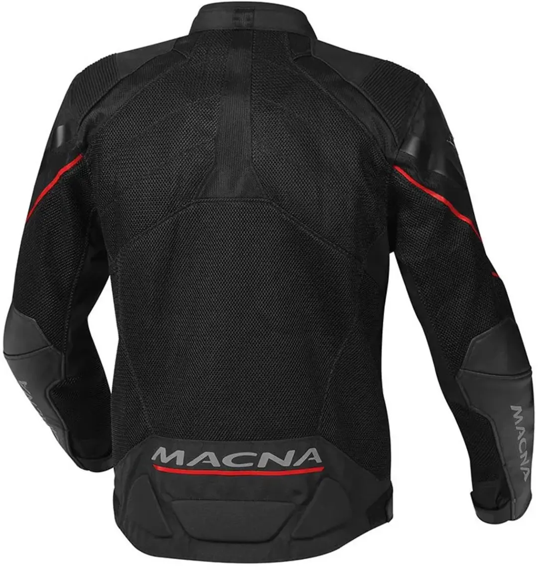 Macna Foxter Textile Zomerjas - 2XL - Zwart/Rood - afbeelding 2 van 4