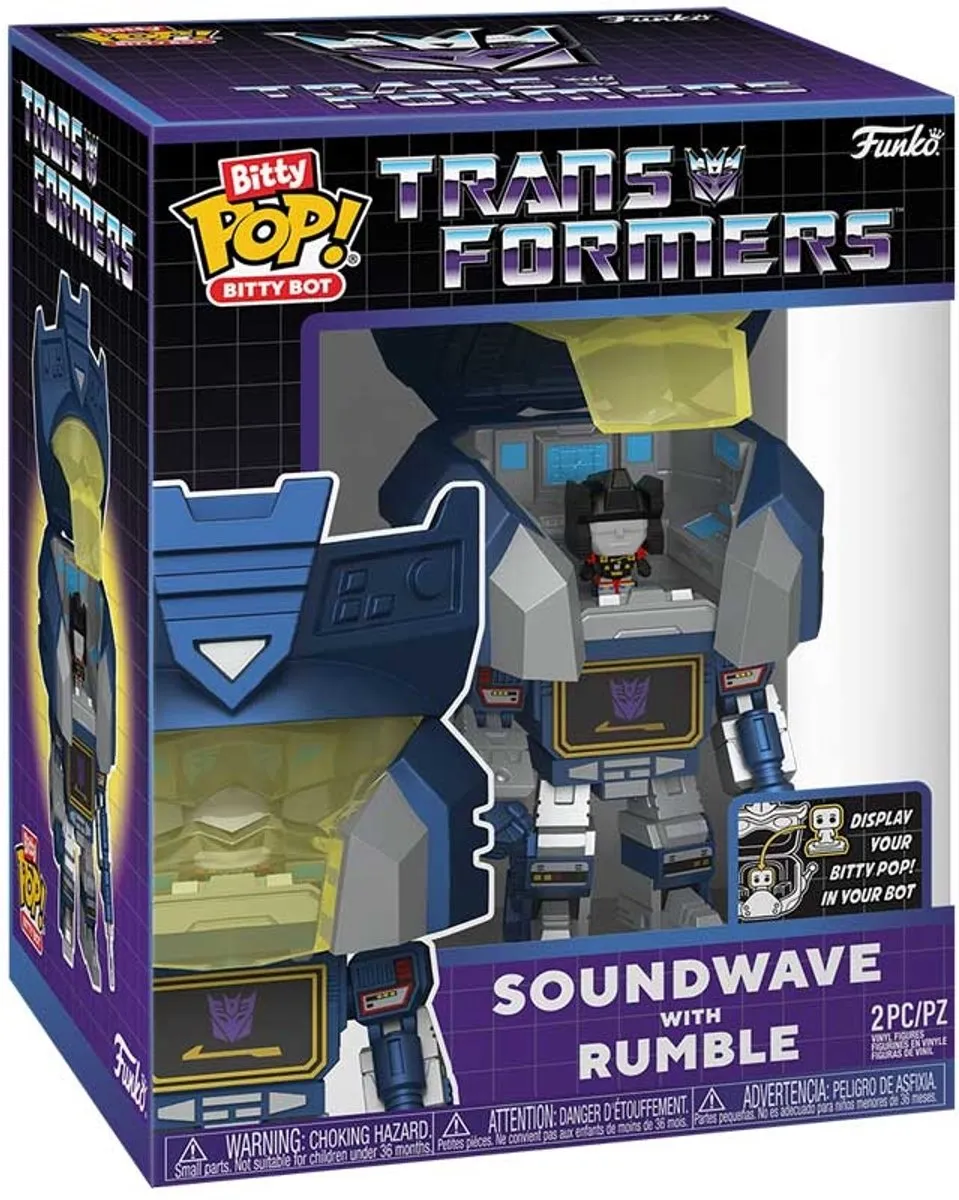 Funko Bitty Bop Bitty Bot Transformers Soundwave With Rumble