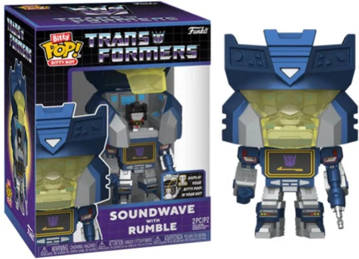 Funko Bitty Bop Bitty Bot Transformers Soundwave With Rumble - Meerkleurig - afbeelding 4 van 4