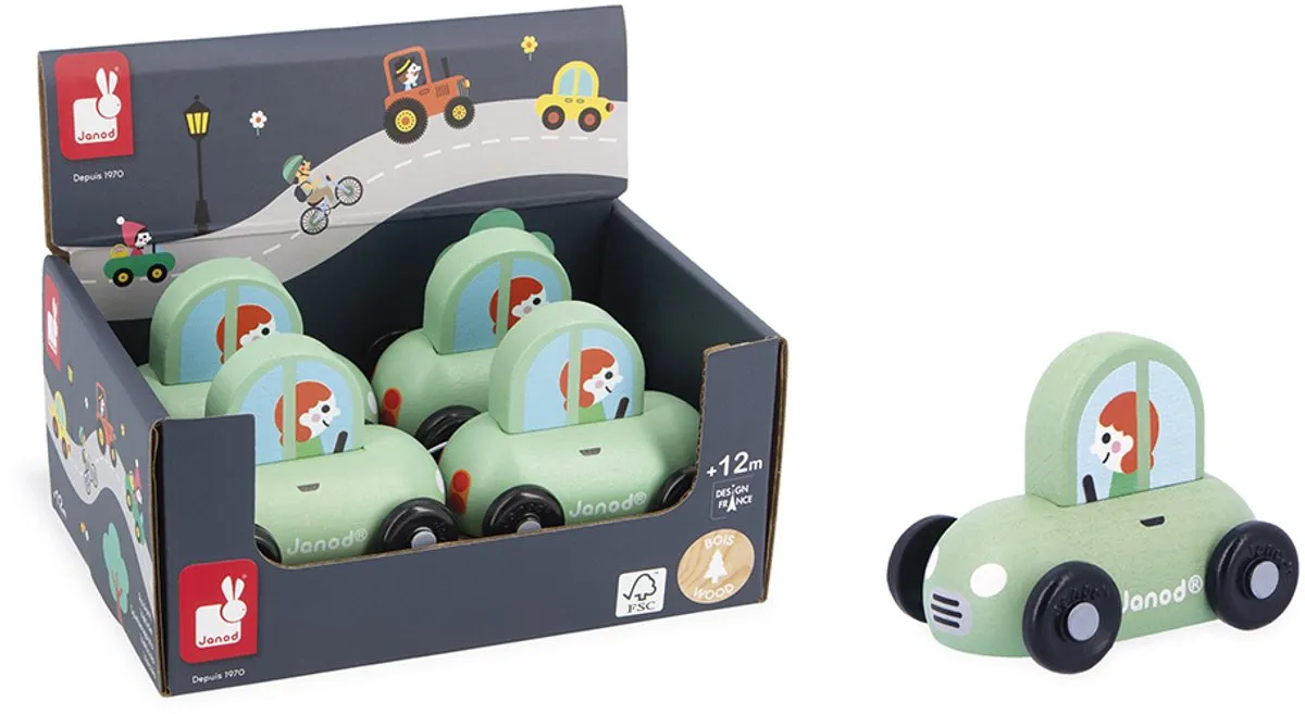 Janod Cross Roads Houten Groene Auto 11.5913