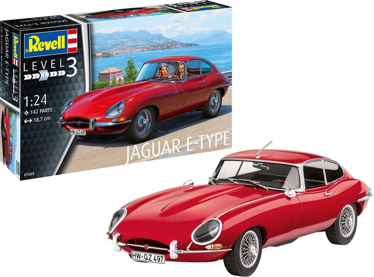 Revell 07668 Jaguar E-Type Coupé Modelbouwpakket 1:24 - Multi