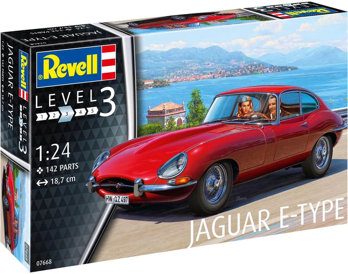 Revell 07668 Jaguar E-Type Coupé Modelbouwpakket 1:24