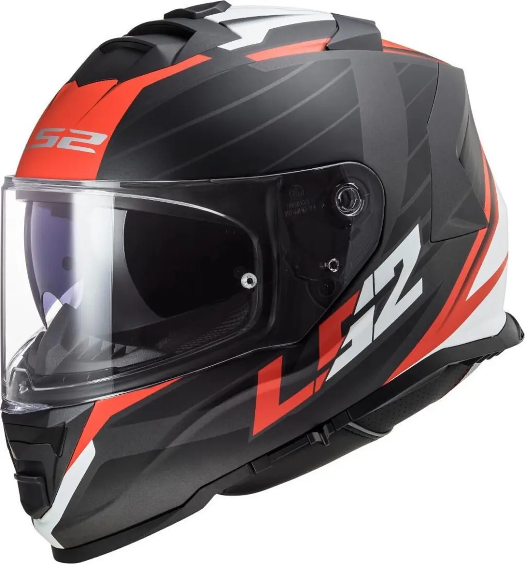 LS2 FF800 Storm Nerve Mat Zwart Rood Integraalhelm