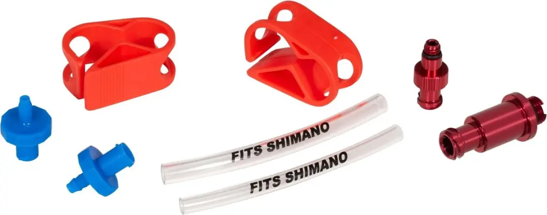 Elvedes Shimano Ontluchtingsadapter Set - Rood/Blauw