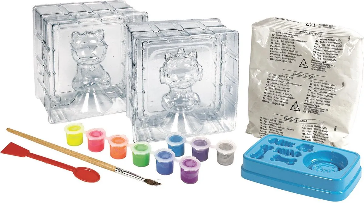 Clementoni Gabby's Dollhouse Chalk Creations - Gipsen Beeldjes Maken & Schilderen Multicolor