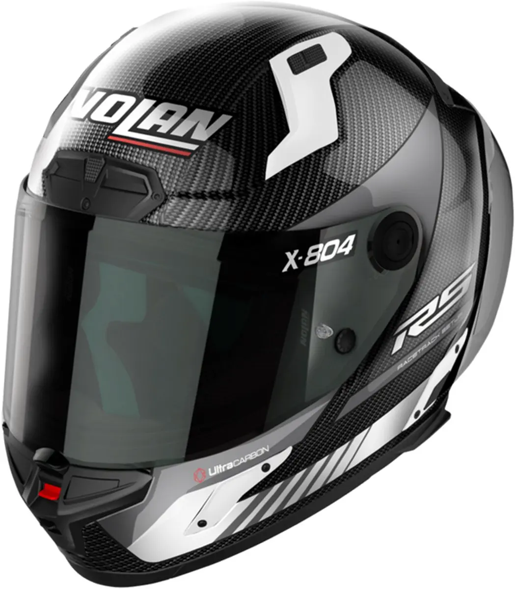 Nolan X-804 RS Ultra Carbon Hot Lap 012 Carbon Wit Integraalhelm