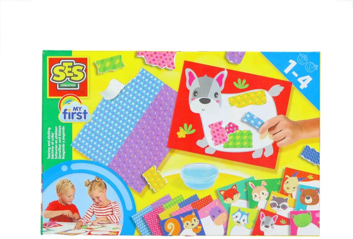SES Creative My First Scheuren en Plakken - Dieren - Multicolor
