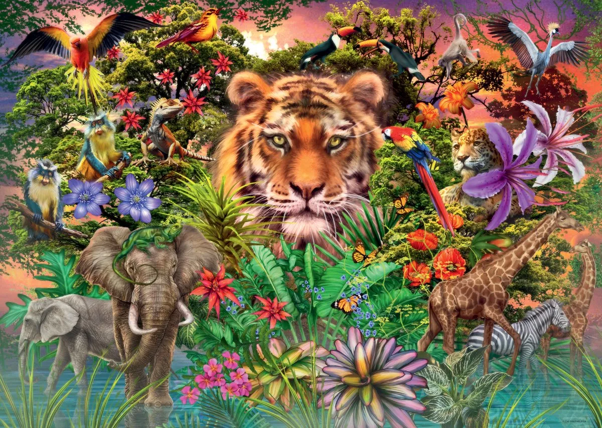 Ravensburger Jungle Tiger Legpuzzel 1000 Stuks - MPN 12001273