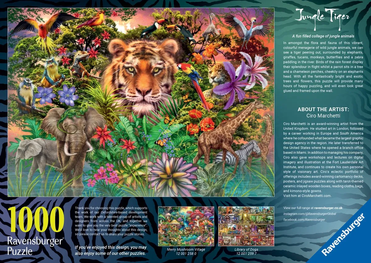 Ravensburger Jungle Tiger Legpuzzel 1000 Stuks - MPN 12001273