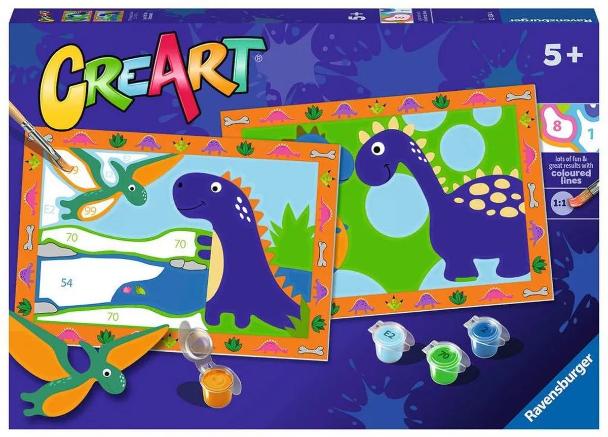Ravensburger CreArt Land of the Dinosaurs Schilderen op nummer - 15 Kleuren