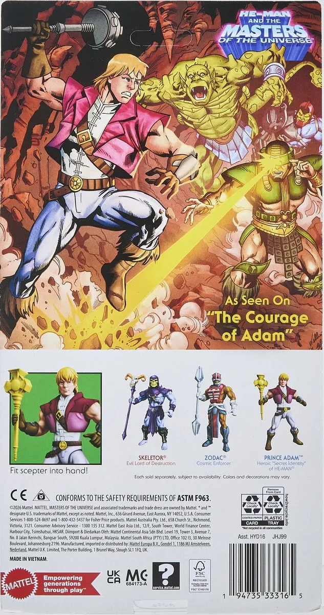 Mattel Masters of the Universe Origins Prince Adam Action Figuur MATTJHJ99 - Multi