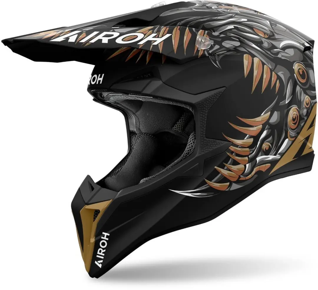 Airoh Wraaap Cyborg Zwart Bronze Crosshelm