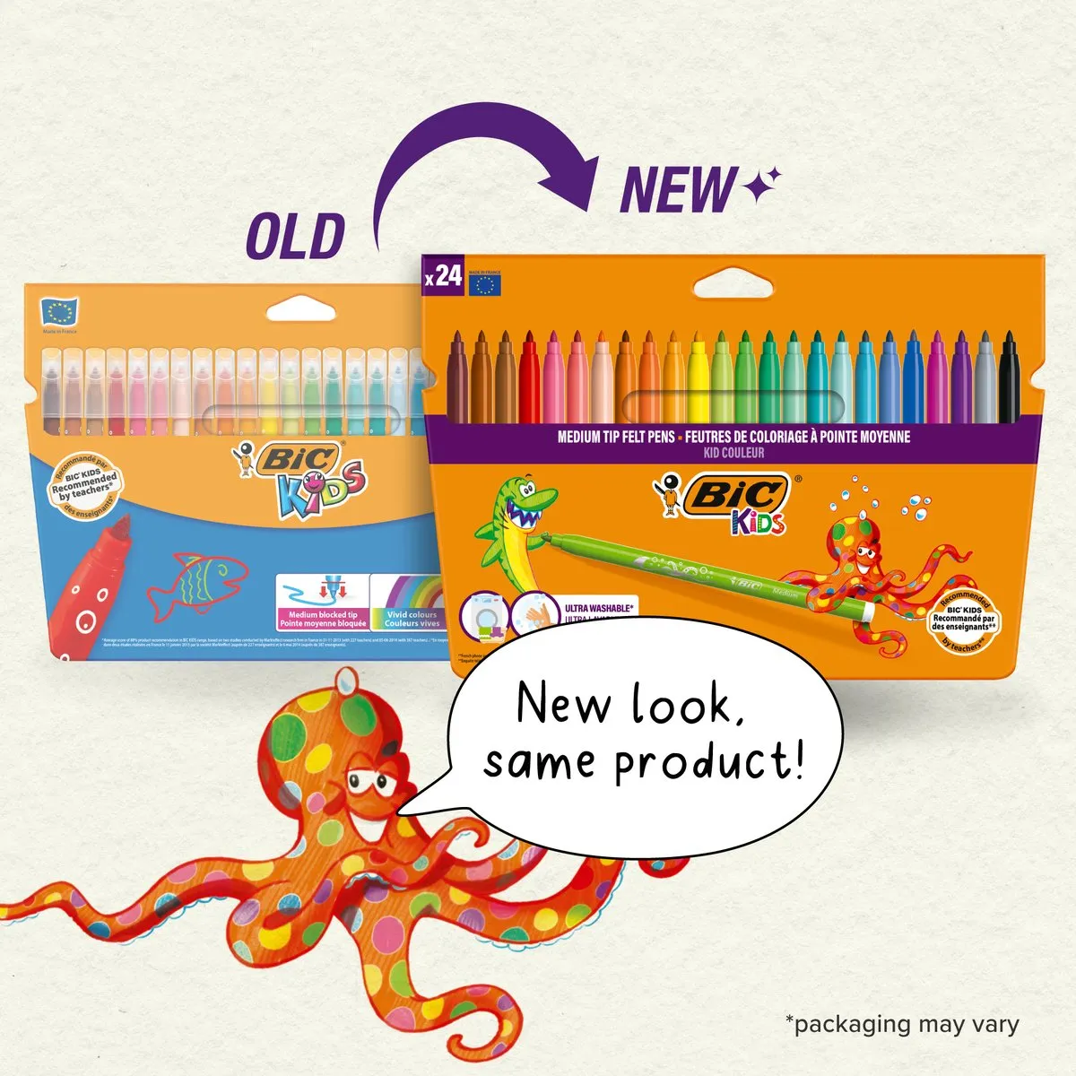 Bic Kid Couleur Ultra Viltstiften - 24 Stuks Multicolor - afbeelding 6 van 6