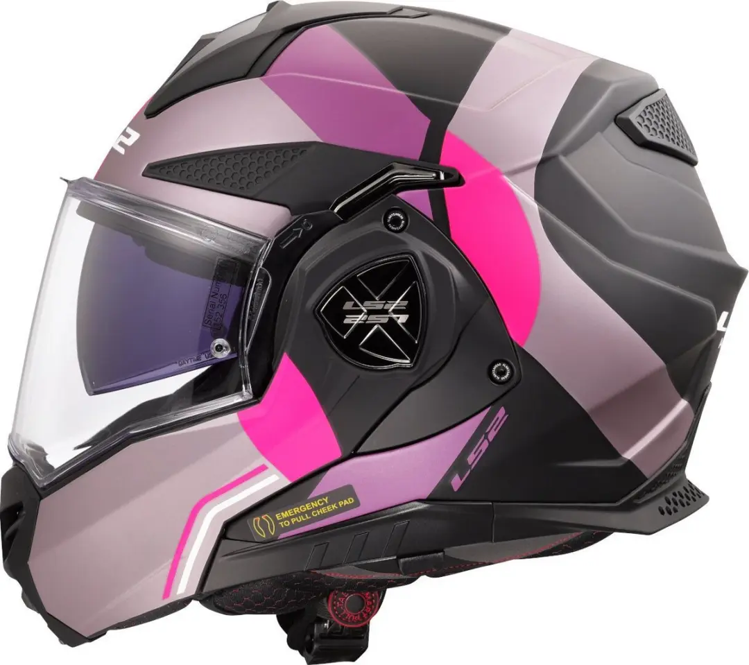 LS2 FF901 Advant X Systeemhelm - XL - Grijs Paars