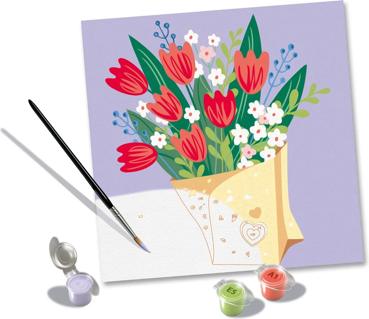 Ravensburger Tulip Bouquet Schilderen op Nummer - Meerkleurig