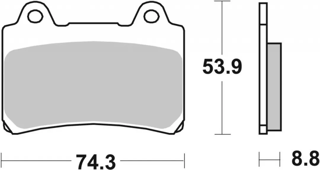 SBS Plaquette de frein 613HF - Grijs - afbeelding 2 van 2