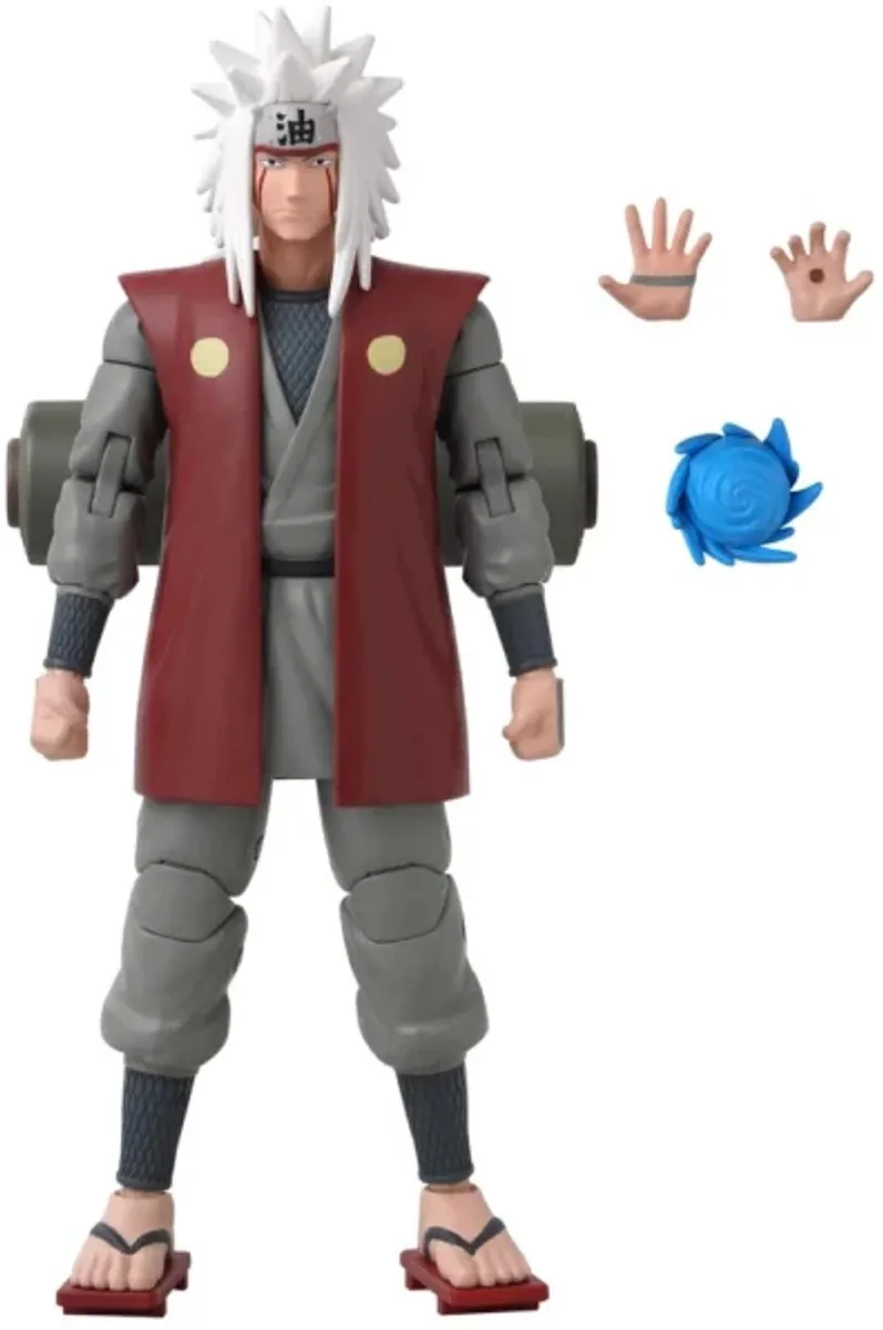 Bandai Naruto Shippuden Jiraiya Anime Heroes Figuur 17cm - Grijs/Rood