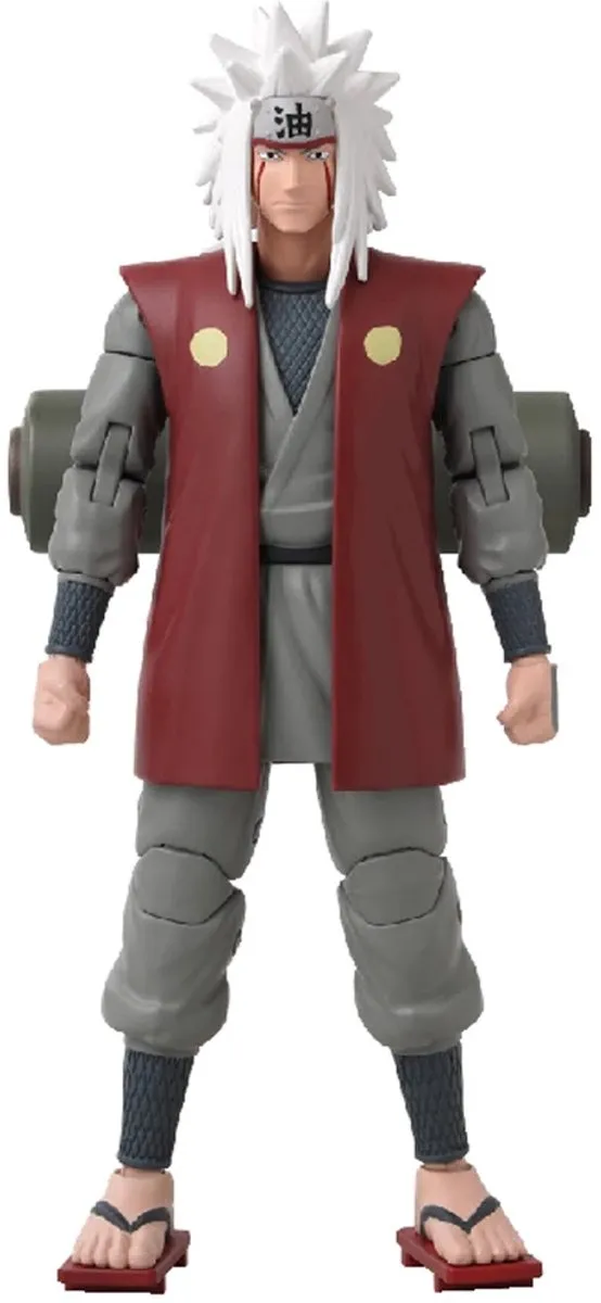 Bandai Naruto Shippuden Jiraiya Anime Heroes Figuur 17cm - Grijs/Rood