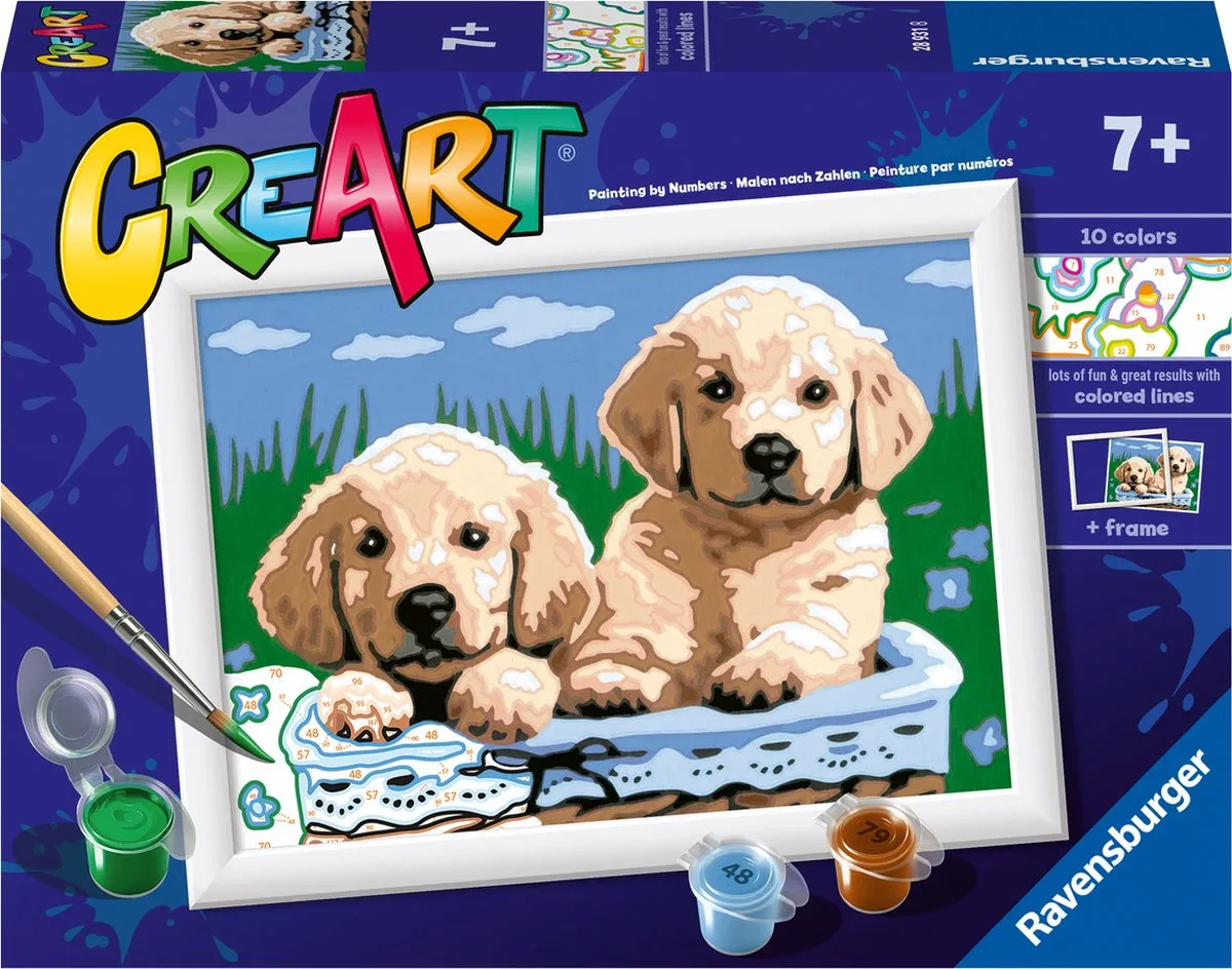 Ravensburger CreArt Cute Puppies Schilderen op nummer