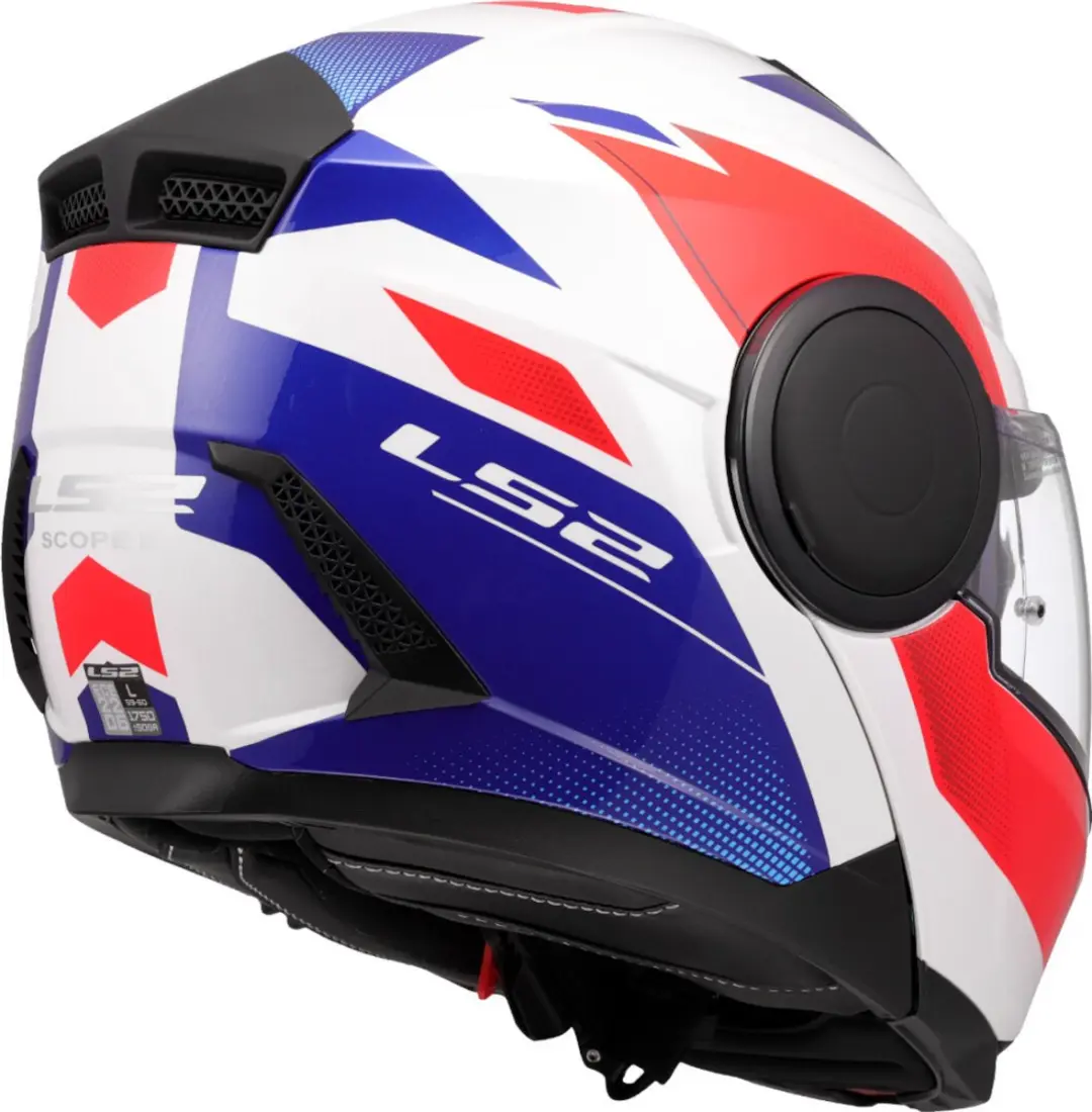 LS2 FF902 Scope II Systeemhelm - XS - Wit/Blauw/Rood