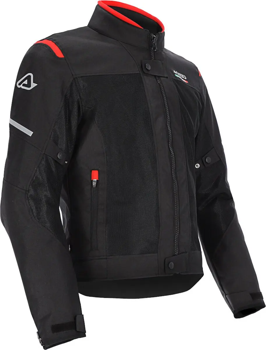 Acerbis On Road Ruby Zwart Rood Textiele Motorjas