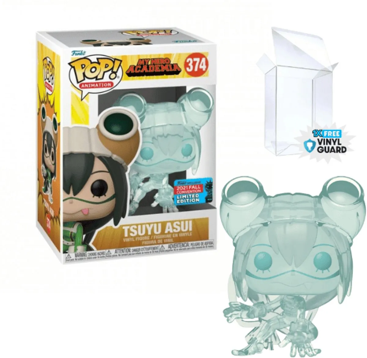 Funko Pop! My Hero Academia Tsuyu Translucent NYCC 2021 #374 - afbeelding 3 van 4