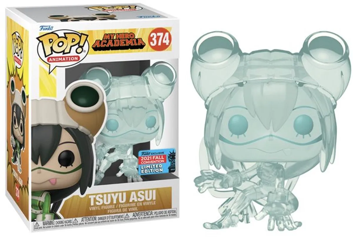 Funko Pop! My Hero Academia Tsuyu Translucent NYCC 2021 #374 - afbeelding 2 van 4