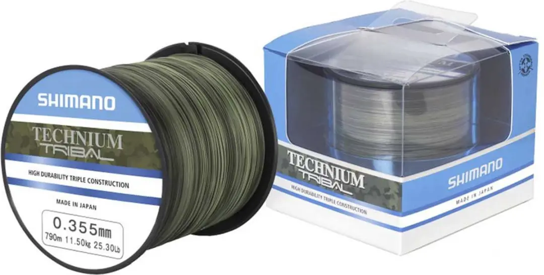 Shimano Technium Tribal Quarter Pound 0.355mm (790m) Camo Green