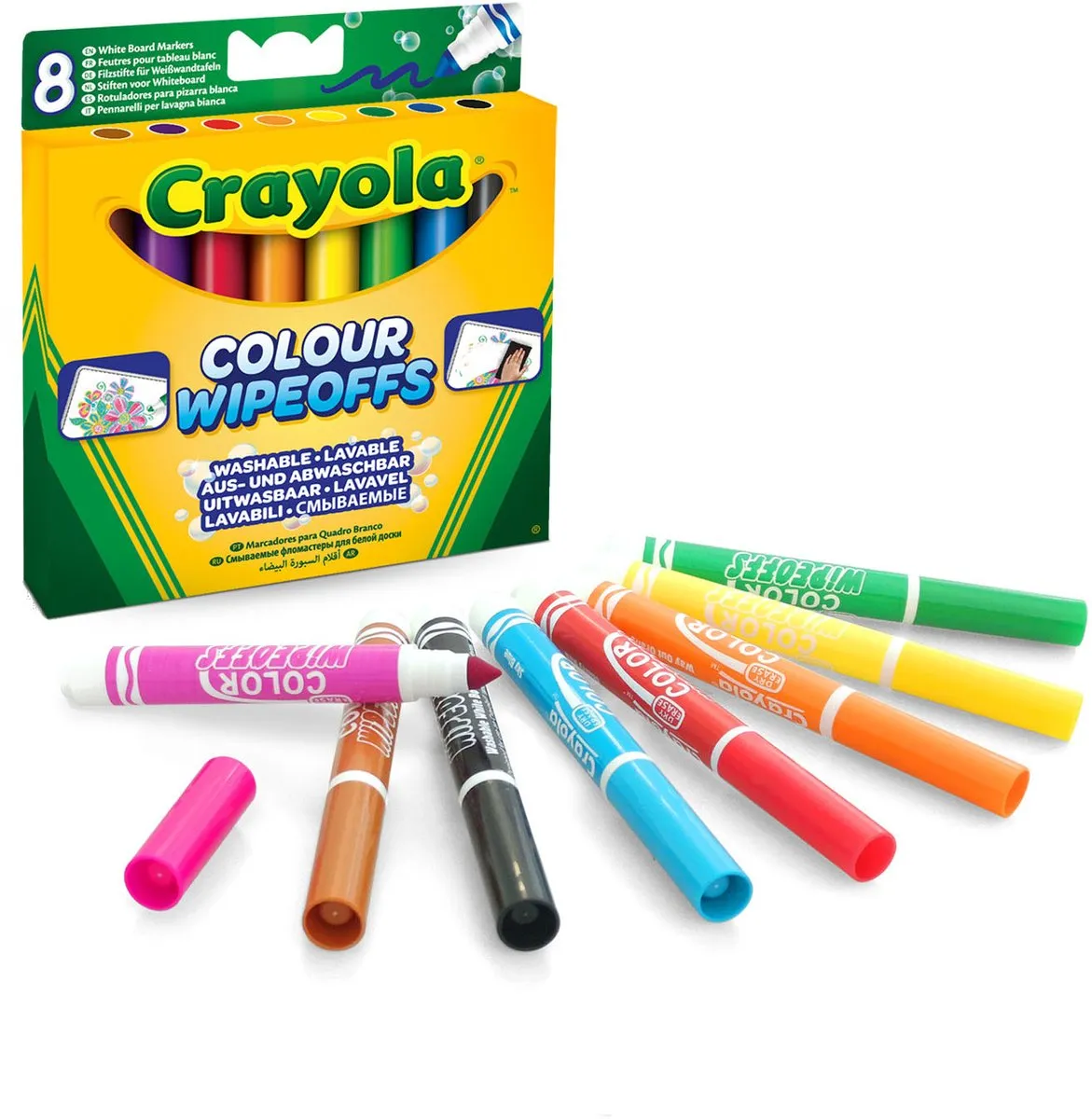Crayola Colour Wipe Offs Viltstiften - 12 Stuks Multicolor