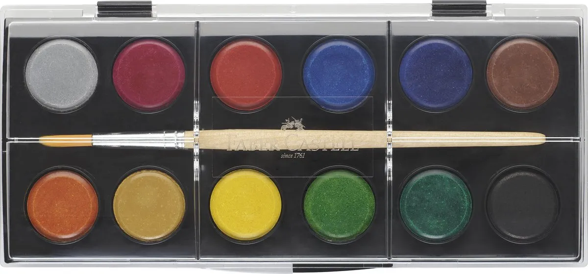 Faber-Castell Waterverfset FC-125017 - 12 Kleuren 30ml