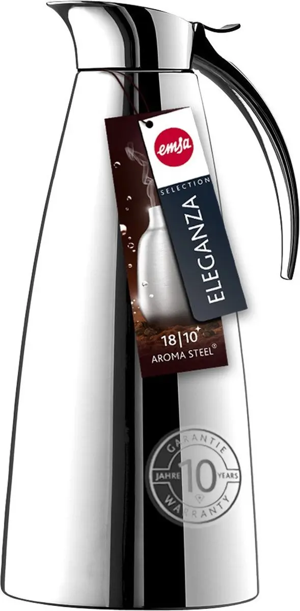 Emsa Isoleerkan Eleganza 1,3L - Zilverkleurig