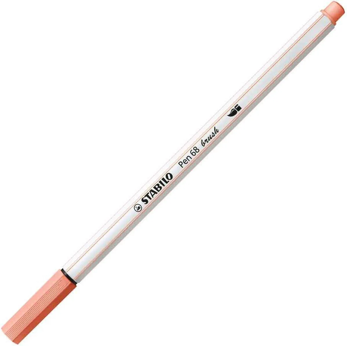 STABILO Pen 68 Brush Abrikoos - Flexibele Penseelpunt