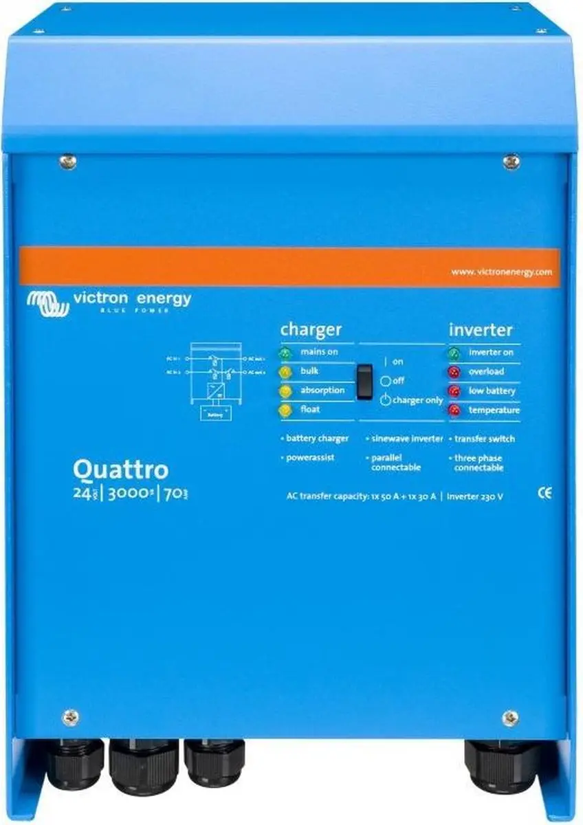 Victron Quattro QUA243020010 230V - Blauw - afbeelding 4 van 6