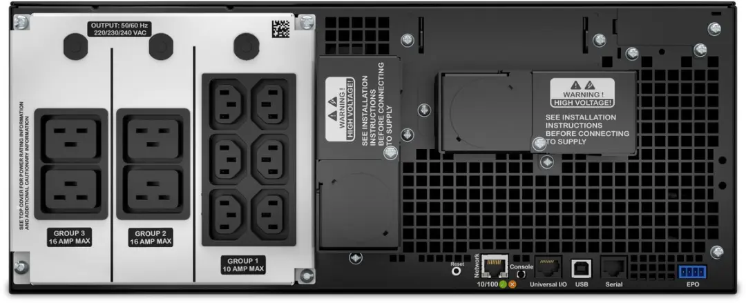 APC Smart-UPS On-Line SRT6KRMXLI - 6kW/VA Rackserver UPS - 10 Stopcontacten - Zwart
