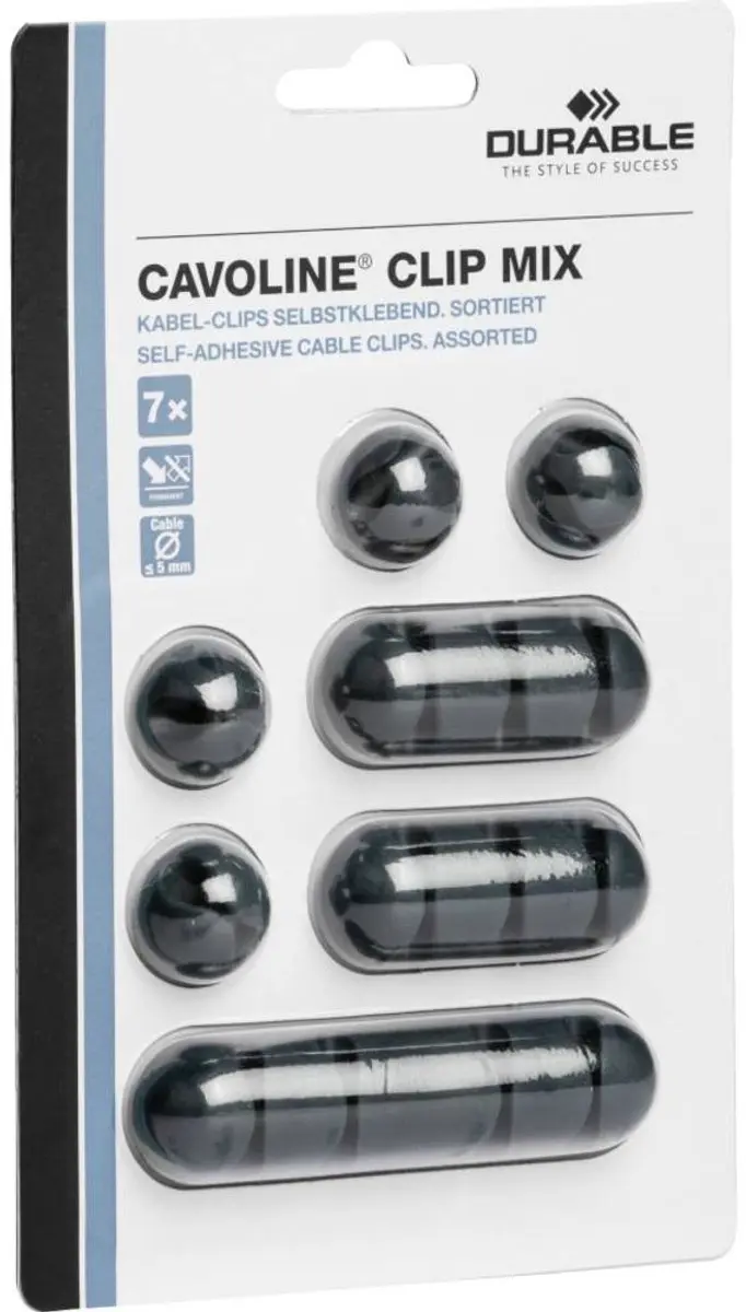 Durable Cavoline Kabelclips Mix - 7 Stuks