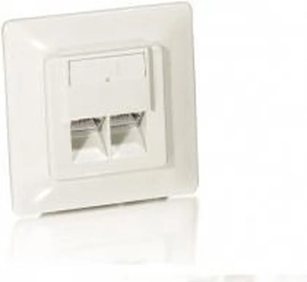 Equip Outlets Flush Mounted Cat.5e, 2-Port, pearl white, 5er Box